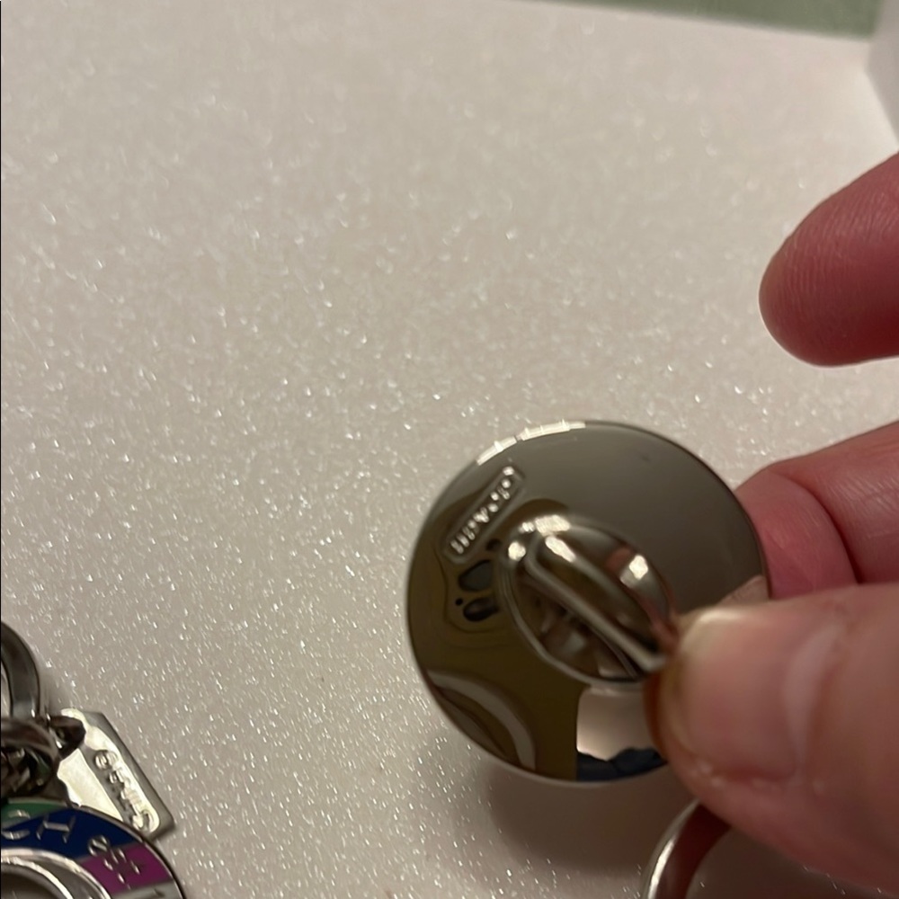 Coach Legacy Valet Keychain with Silver Key Rings - Picture 6 of 6